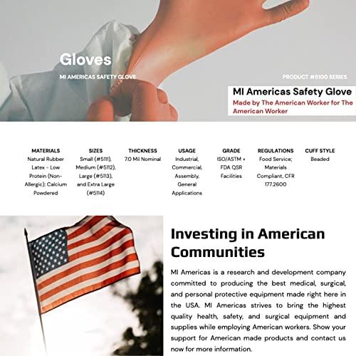 Agilux American Safety Glove Latex Disposable Low Protein Natural Rubber Non-Allergy 7 MIL 2 Boxes of 100 each (Medium, 200, Count)