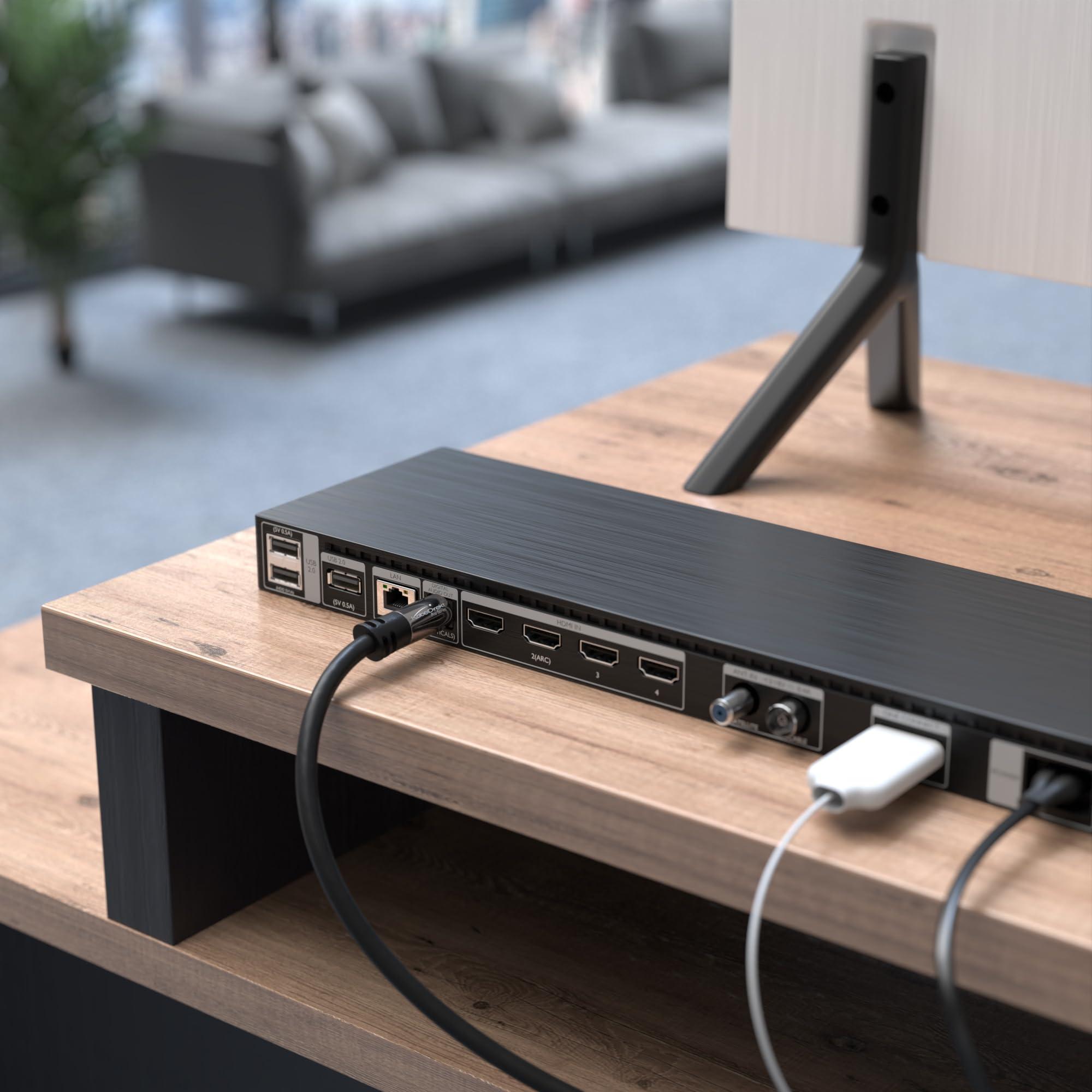 KabelDirekt TOSLINK Optical Audio Cable 75ft Designed in Germany Fiber Optic Cable for Soundbar, SPDIF Digital Optical Audio Cord for Sound Bars, Stereo Systems, amps, Xbox One or PS4 by CableDirect