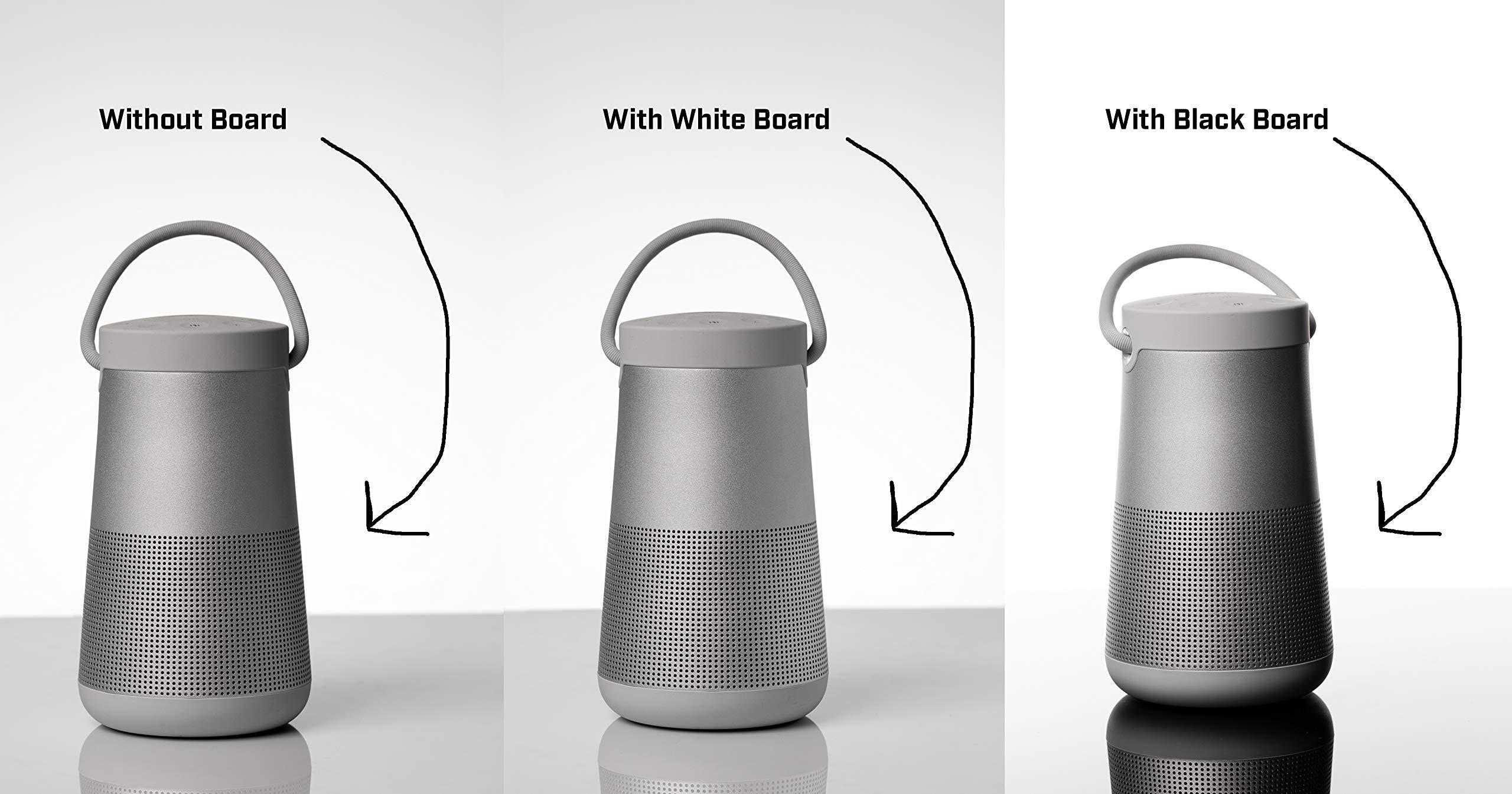 V-FLAT WORLD V-FLAT WORLD Tabletop V-Flat Light Reflectors for Photography - Food Photography & Product Photography Lighting Tool, Folding Light Reflector & Diffuser for Small Items - Small, 2 White & 2 Black