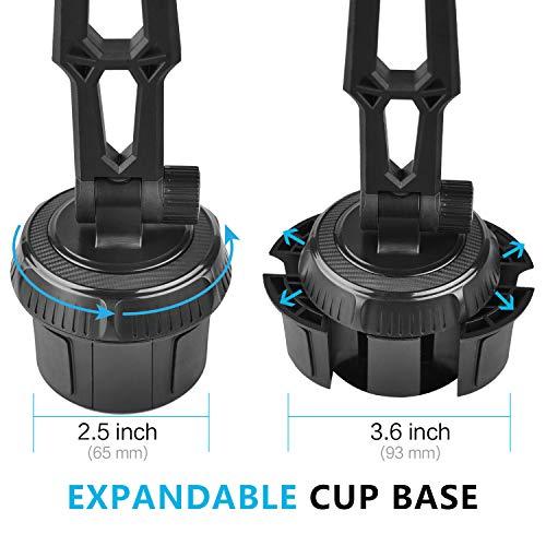 Huanchenda GPS Car Mount Cup Holder with Adjustable Arm for Garmin - Replacement GPS Cupholder Ball Mount for Garmin Nuvi Dezl Drive Drivesmart Zumo Driveassist DriveLuxe StreetPilot RV Portable Navigator