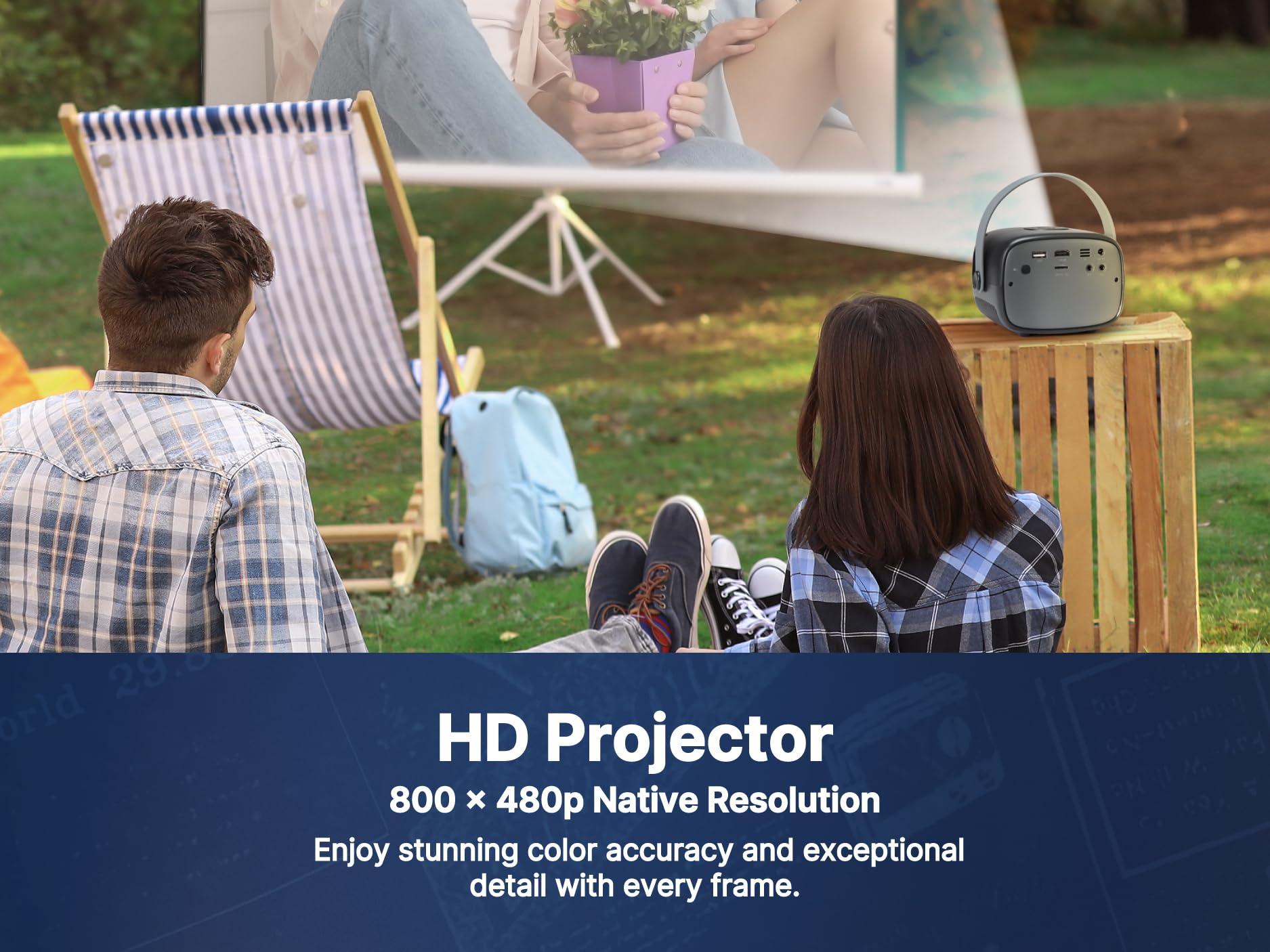 Emerson Emerson EVP-1001 Mini Portable LCD Projector with Built-in Speaker, HDMI, USB, Micro SD Card Input, and Remote Control Ideal for Movie Nights, Presentations, and Gaming in a Compact Design