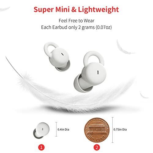 wedoking Small Sleep Earbuds Comfortable Sleeping Headphones for Side Sleeper Noise Blocking Bluetooth Sleepbuds in-Ear Soft Mini Invisible Buds for Working