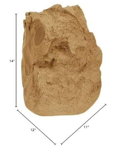 DirectNine Basics Proficient Audio PAS-RS6-SANDSTONE Proficient Protege 6" Two-Way High-Performance Outdoor Rock Loudspeaker, 2-Way, 8 Ohm, 60 21000 Hz, 89 dB