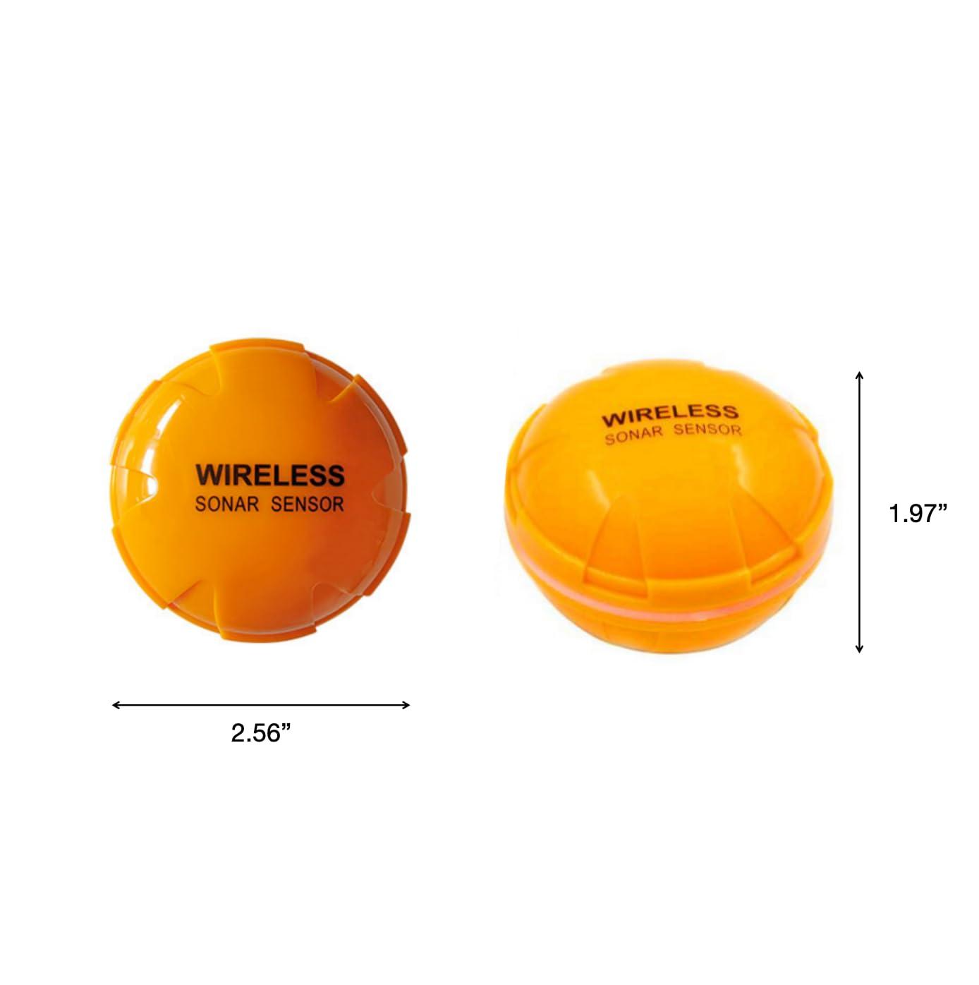 Lumirio Portable Fish Finder, Handheld Wireless Sonar Transducer Fish Finder, Rechargeable Fish Finder for Fishing Kayak Fishing Boat, LCD Display of Water Depth & Temperature Fish Size Bottom Contour