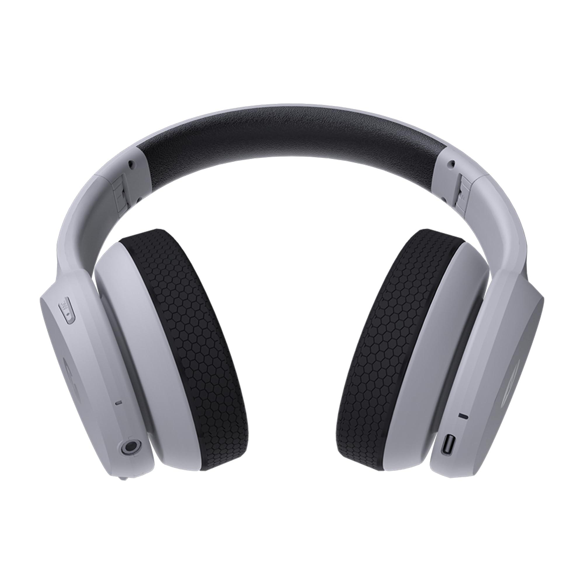 Raycon Raycon Fitness Headphones - Wireless Over-Ear-Headphones with 45 Hours of Battery, Active Noise Cancellation, Awareness Mode, 3 Quick Swap Ear Cushions, IPX4 Water Resistance (White)