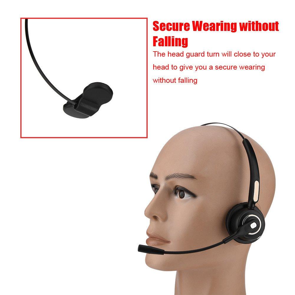 EBTOOLS Bluetooth Headphones, Noise Cancelling USB Call Center Headset 360 Degree Rotation Long Call Time Customer Service Headphones with Mic for Computer Telephone Desktop Box
