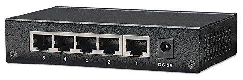 Intellinet Network Solutions Intellinet 5-Port Gigabit Ethernet Network Switch, Ethernet Splitter - Unmanaged | Plug & Play | Auto Traffic Optimization | Fanless Metal Housing - for Computer Networking Hub, Desktop – 530378