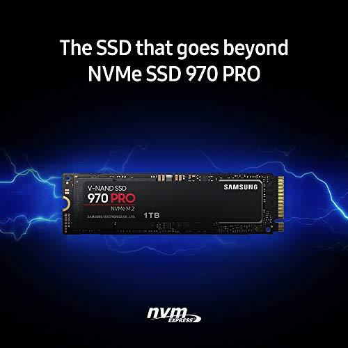 SAMSUNG SAMSUNG 970 PRO SSD 1TB - M.2 NVMe Interface Internal Solid State Drive with V-NAND Technology (MZ-V7P1T0BW) Black/Red