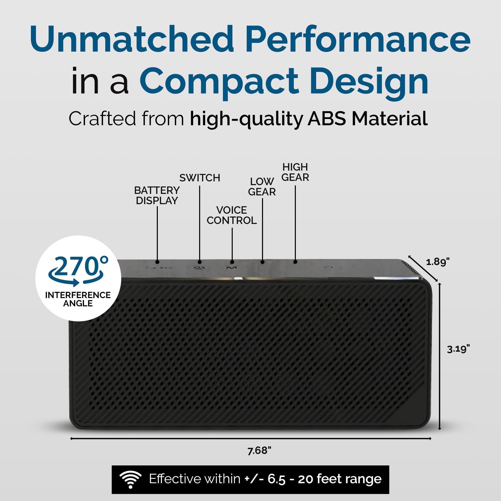 SPY ASSOCIATES Spy Associates Ultrasonic Anti-Recording Device - Voice Activated Anti-Recorder, Microphone Suppressor, 270 Interference Shield, Portable Privacy Protector for Secure Meetings, Office, Cars & More