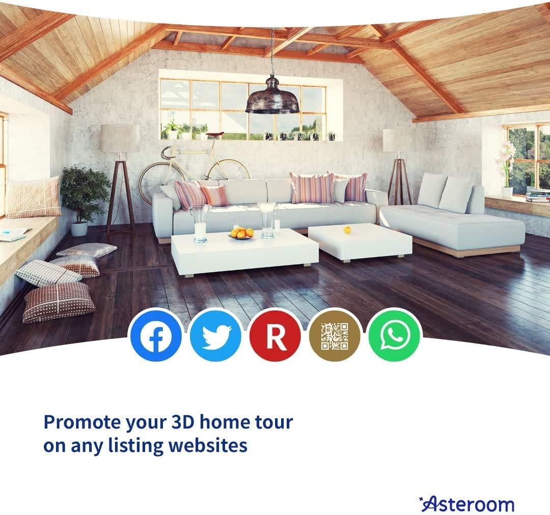 asteroom Asteroom 360 Camera 3D Virtual Tour Real Estate Kit - Gear Includes: Tripod, Digital Camera Rotator, Fisheye Cam Lens (Asteroom Phone Case Not Included, Purchased Separately on Amazon)