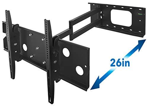 Mount-It! Mount-It! Long Arm TV Wall Mount with 26 Inch Extension, Swing Out Full Motion Design for Corner Installation, Fits 40 50, 55, 60, 65, 70 Inch Flat Screen TVs, 220 Lb Capacity