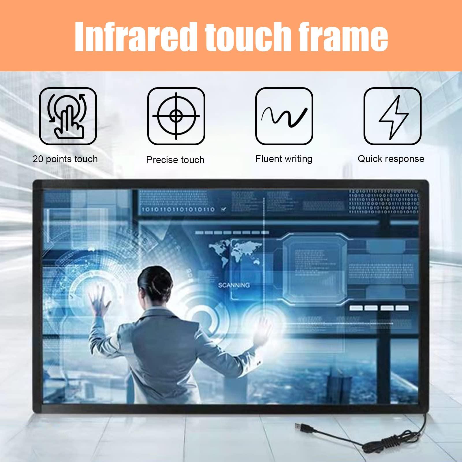 Senisway Senisway Infrared Touch Screen Frame 42 Inch 10 Points Multi-Touch, IR Touch Screen Without Glass, USB Interface, for LCD Monitor for Touch Monitor TV Touch Whiteboard