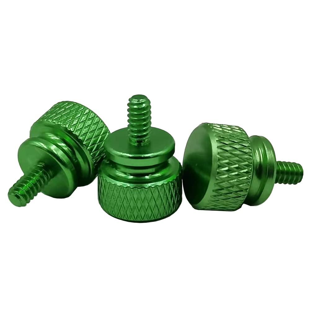 YINRUISCREW Computer Case Knurled Thumb Screws #6-32 Thumb Screws for Computer Cover PCI Slots Hard DIY,Anodized Aluminum, 10 pieces, Mulit-color (Red)