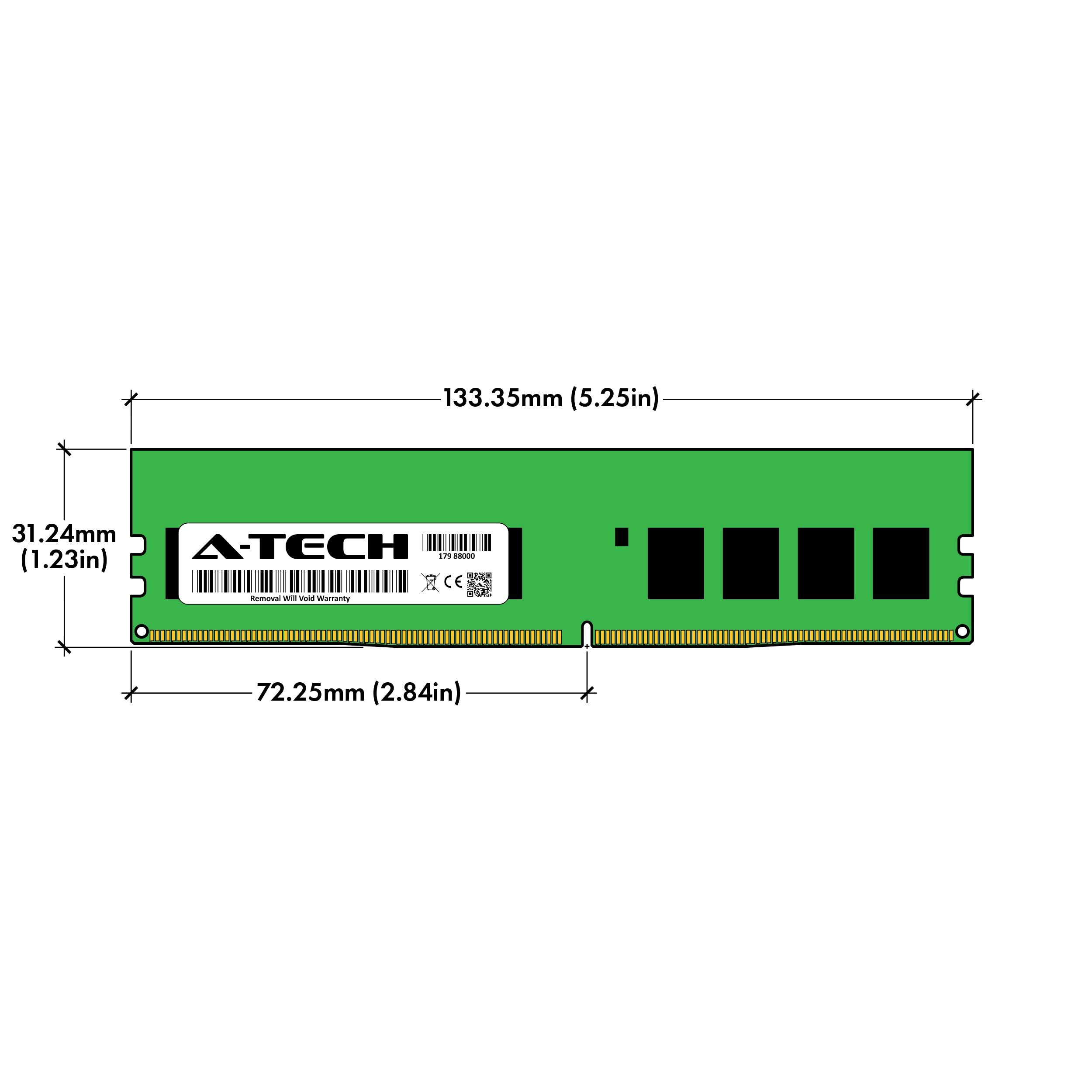A-Tech A-Tech 64GB Kit (4x16GB) RAM for Supermicro SuperServer 1019S-WR, 5019C-WR, 5019S-WR | DDR4 2133MHz PC4-17000 ECC-UDIMM 2Rx8 ECC Unbuffered Server Memory Upgrade