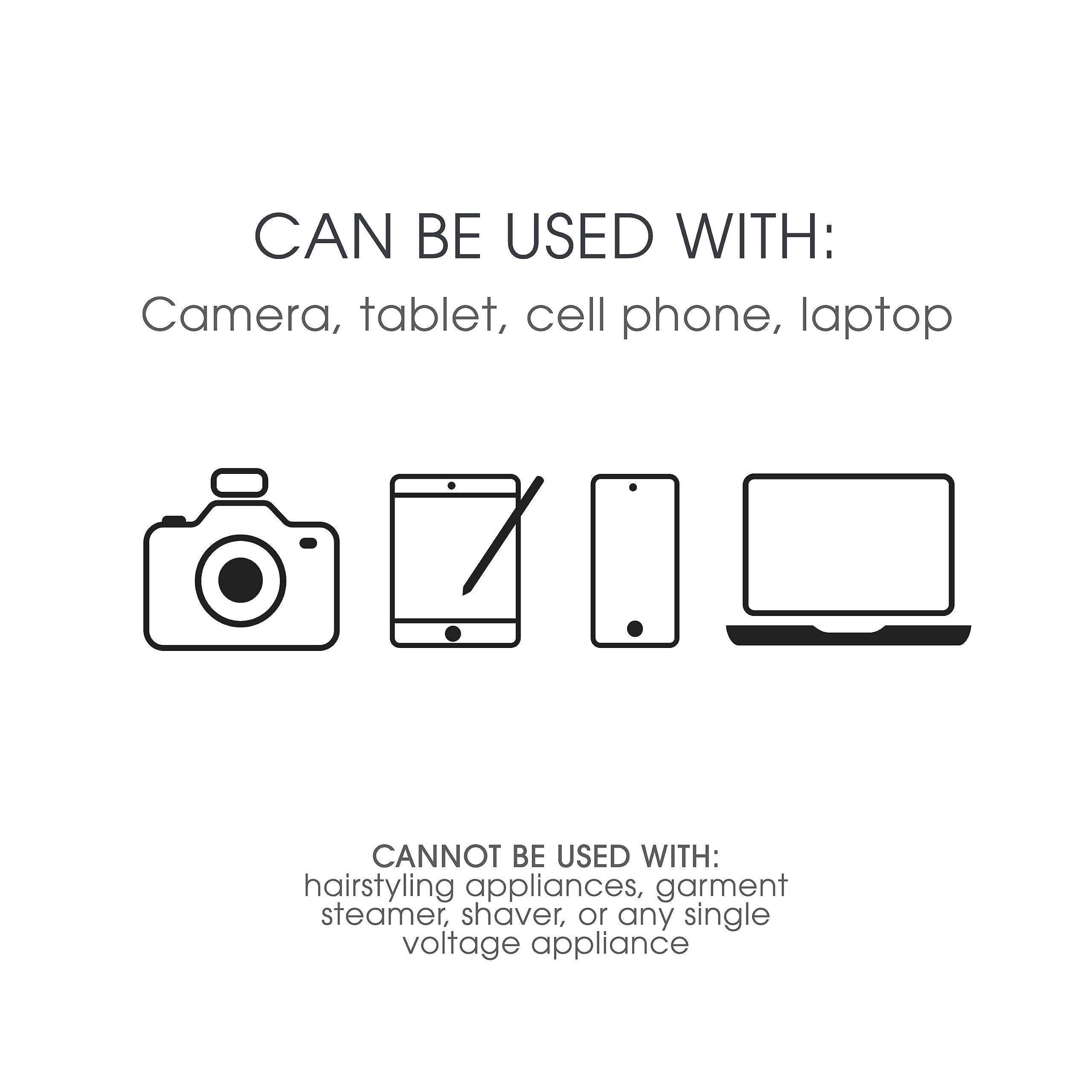 Conair Conair Universal Travel Adapter, European Travel Plug Adapter with Surge Protection, All-in-One Worldwide Travel Adapter