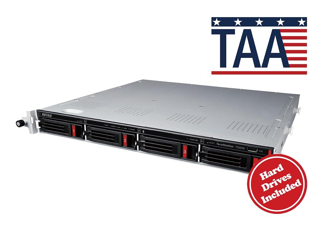 BUFFALO BUFFALO TeraStation 3430RN 4-Bay 16TB (4x4TB) Rackmount Small-Med Business NAS w/Hard Drives Included