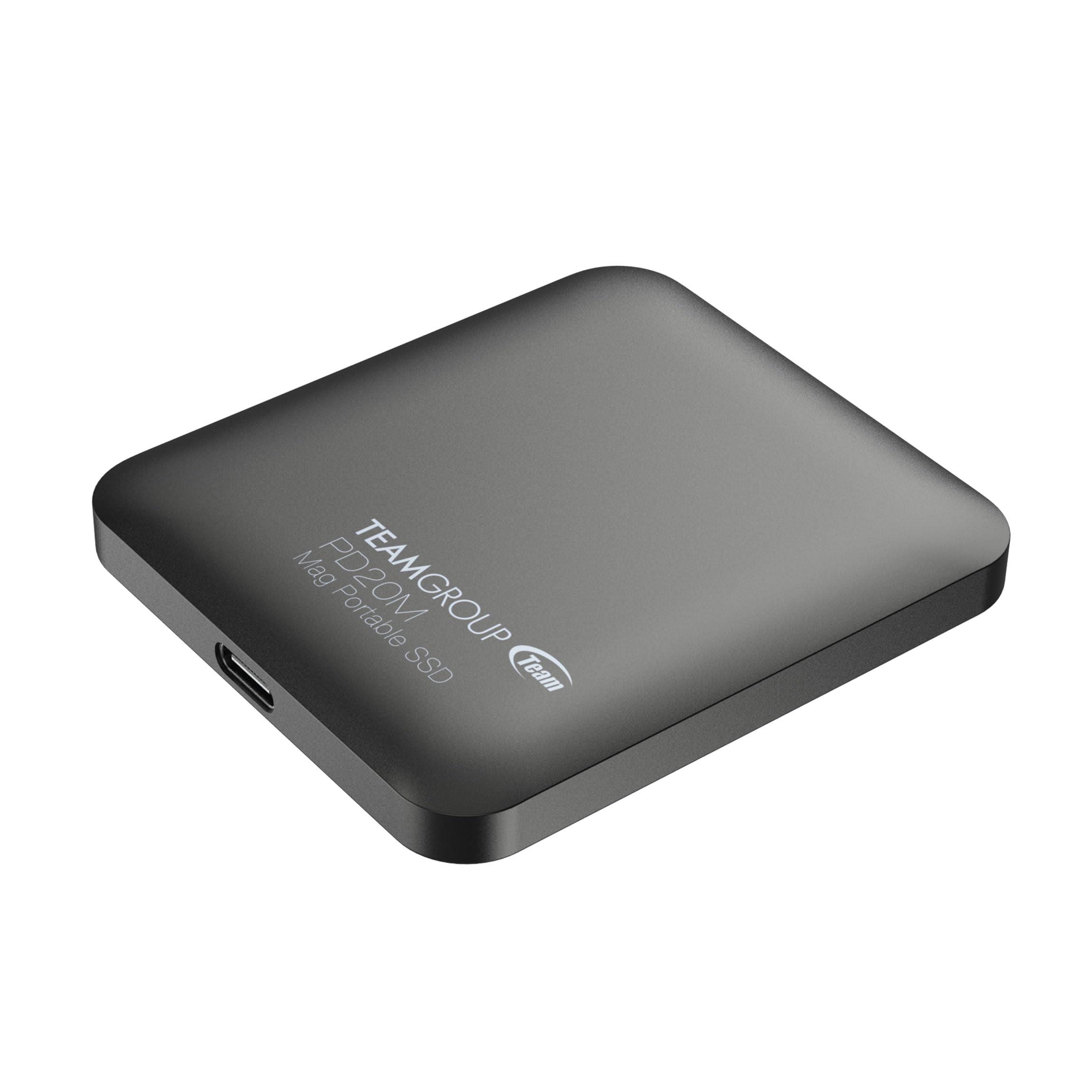 TEAMGROUP TEAMGROUP PD20M 2TB Magnetic External SSD Read up to 2000MB/s USB 3.2 Gen 2x2 Type-C 4K ProRes HDR Record iPhone 15&16 Pro Max,iPad TPSEG2002T0C108