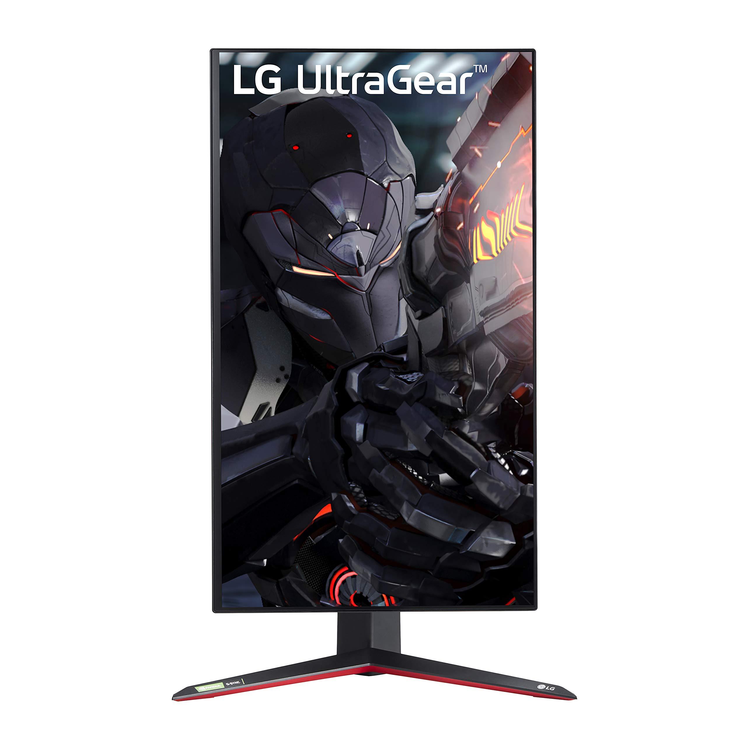 LG LG 27GN950-B UltraGear Gaming Monitor 27 UHD (3840 x 2160) Nano IPS Display, 1ms Response Time, 144Hz Refresh Rate, G-SYNC Compatibility, AMD FreeSync Premium Pro, Tilt/Height/Pivot Adjustable Stand