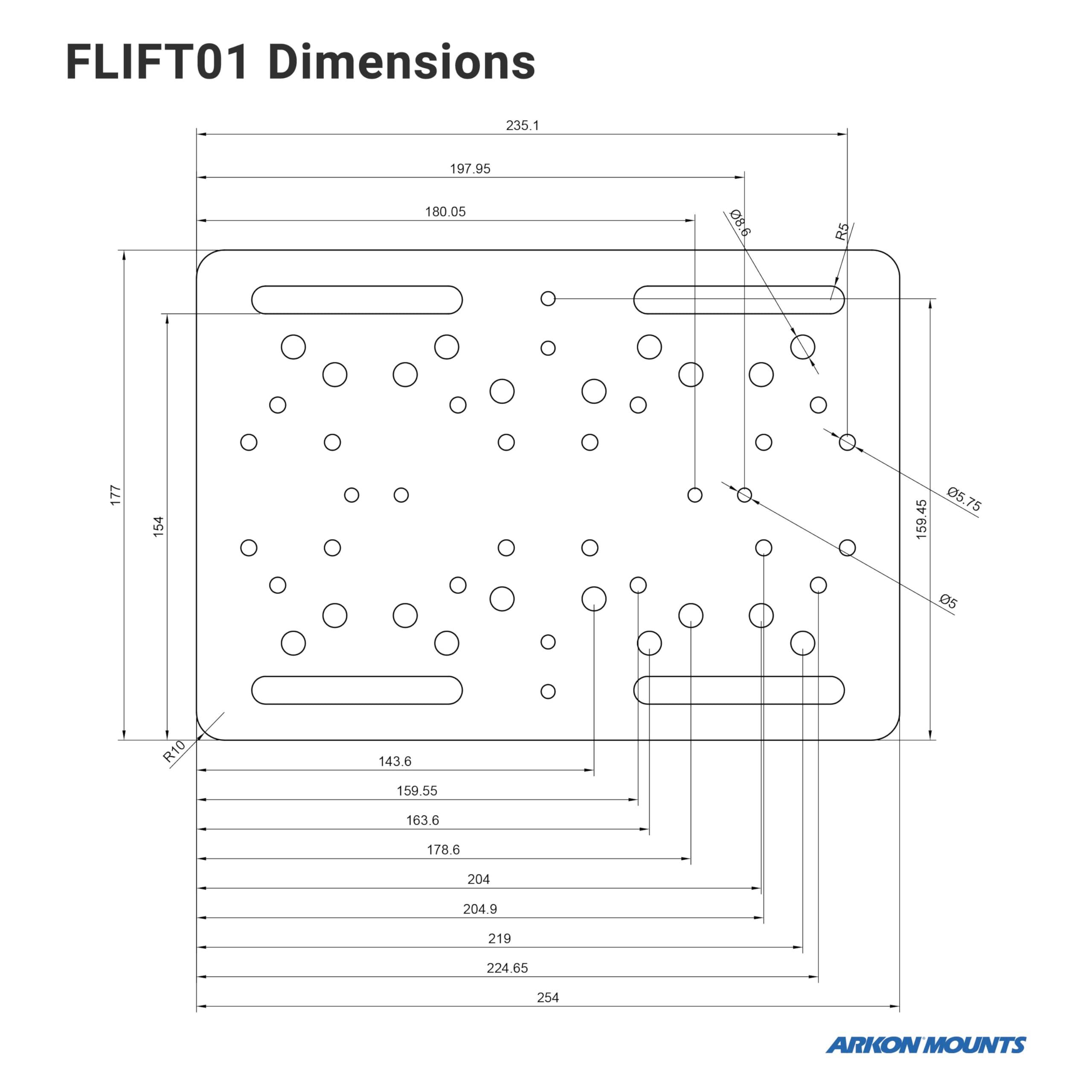 ARKON ARKON Mounts 10.25 inch Robust Metal Locking Forklift Tablet Mount