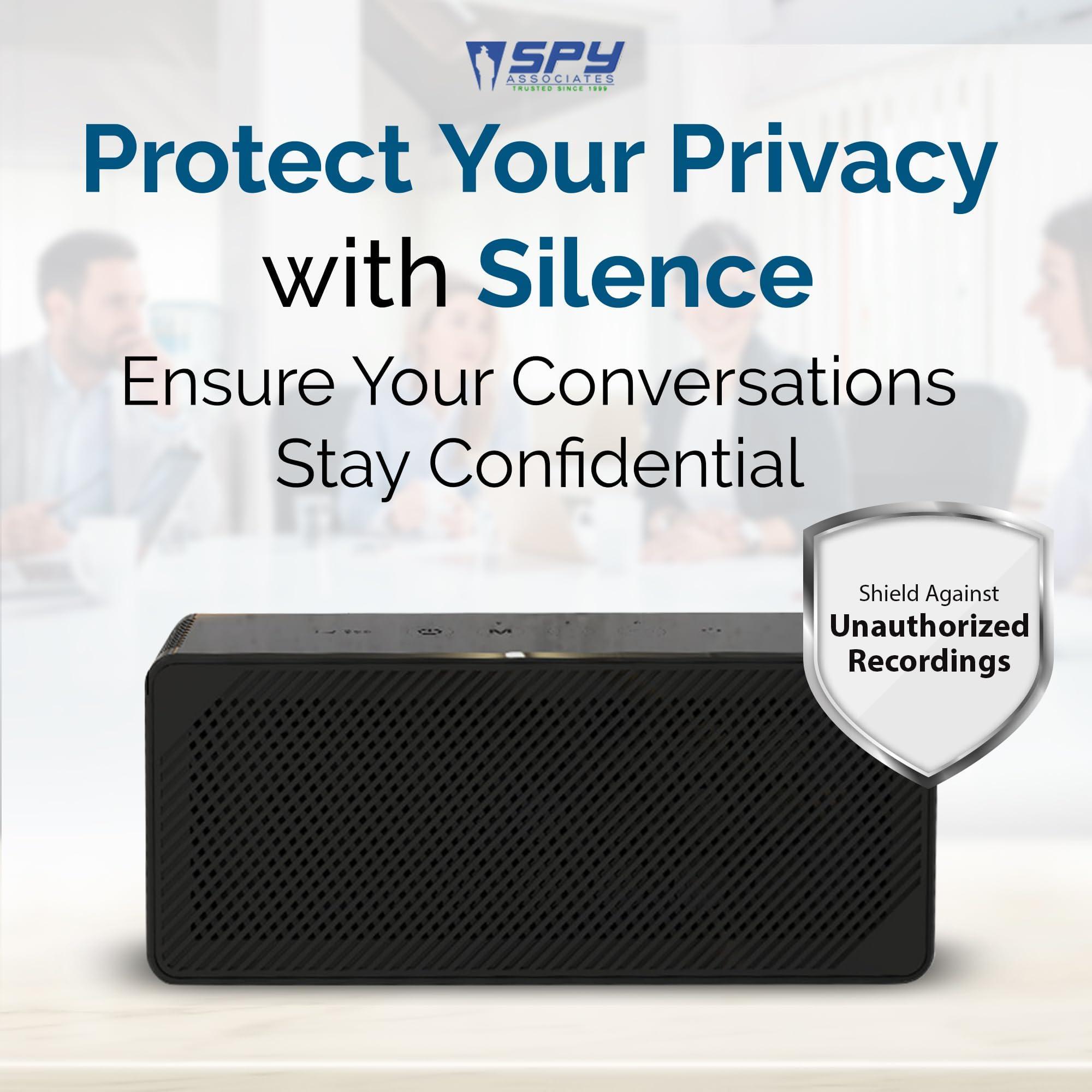 SPY ASSOCIATES Spy Associates Ultrasonic Anti-Recording Device - Voice Activated Anti-Recorder, Microphone Suppressor, 270 Interference Shield, Portable Privacy Protector for Secure Meetings, Office, Cars & More