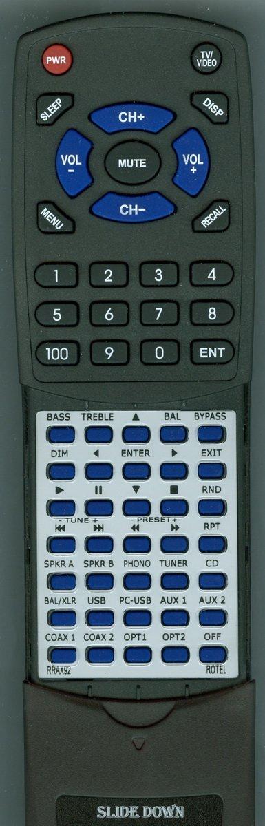 REDI REMOTE Replacement Remote Control for ROTEL RR-AX92, RA-1570, RC-1570, RA1570