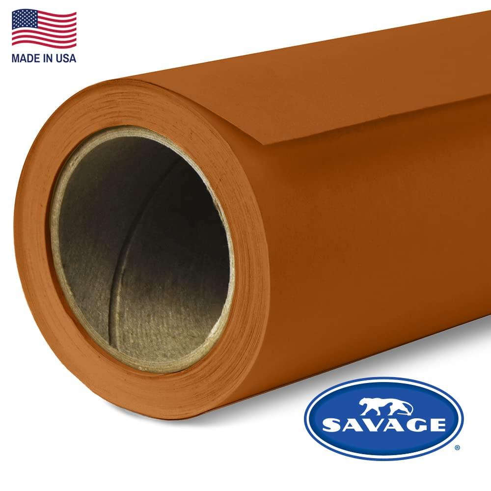 Savage Savage Seamless Paper Photography Backdrop - Color #17 Sienna, Size 53 Inches Wide x 36 Feet Long, Backdrop for YouTube Videos, Streaming, Interviews and Portraits - Made in USA