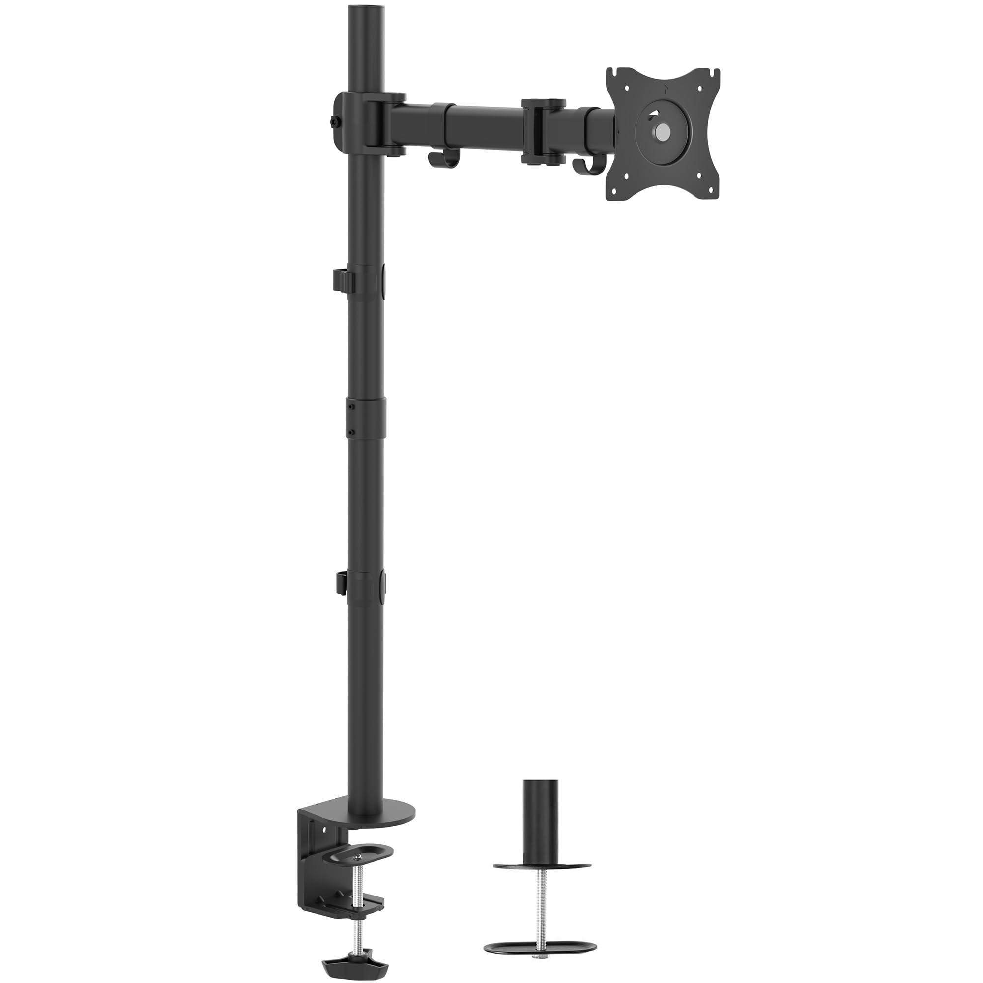 VIVO VIVO Single Monitor Desk Mount, Extra Tall Fully Adjustable Stand for 1 LCD Screen up to 32 inches, Ultra Wide Screens up to 38 inches, 22 lbs Capacity, STAND-V001T