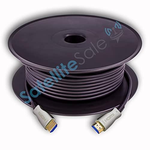 SatelliteSale SatelliteSale Digital High-Speed HDMI 2.0 Fiber Optic Cable 4K/60Hz 18Gbps Black 2160p Universal Wire PVC Cord 100 feet