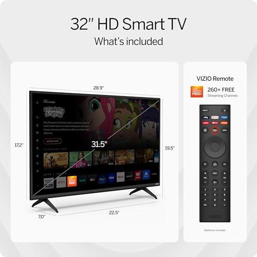 VIZIO VIZIO 32 inch D-Series HD 720p Smart TV with Apple AirPlay and Chromecast Built-in, Alexa Compatibility, D32h-J, 2022 Model