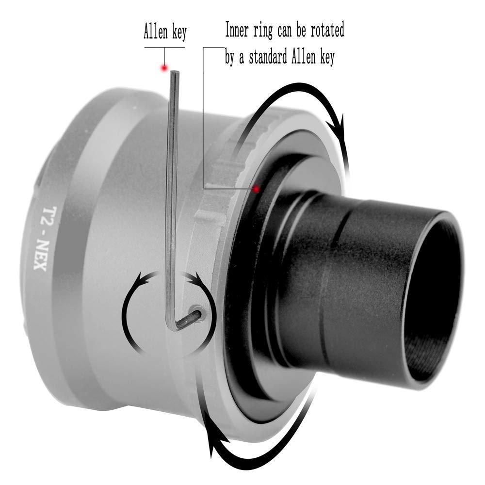 starboosa Starboosa T2-Ring & M42 to 1.25" Telescope T Adapter - For Sony NEX-3, 5, 6, 7, 5R, VG40, A7R II, A6300, A6000 Etc