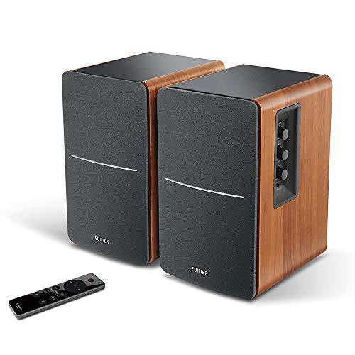 Edifier Edifier R1280DBs Active Bluetooth Bookshelf Speakers - Optical Input - 2.0 Wireless Studio Monitor Speaker - 42W RMS with Subwoofer Line Out - Wood Grain