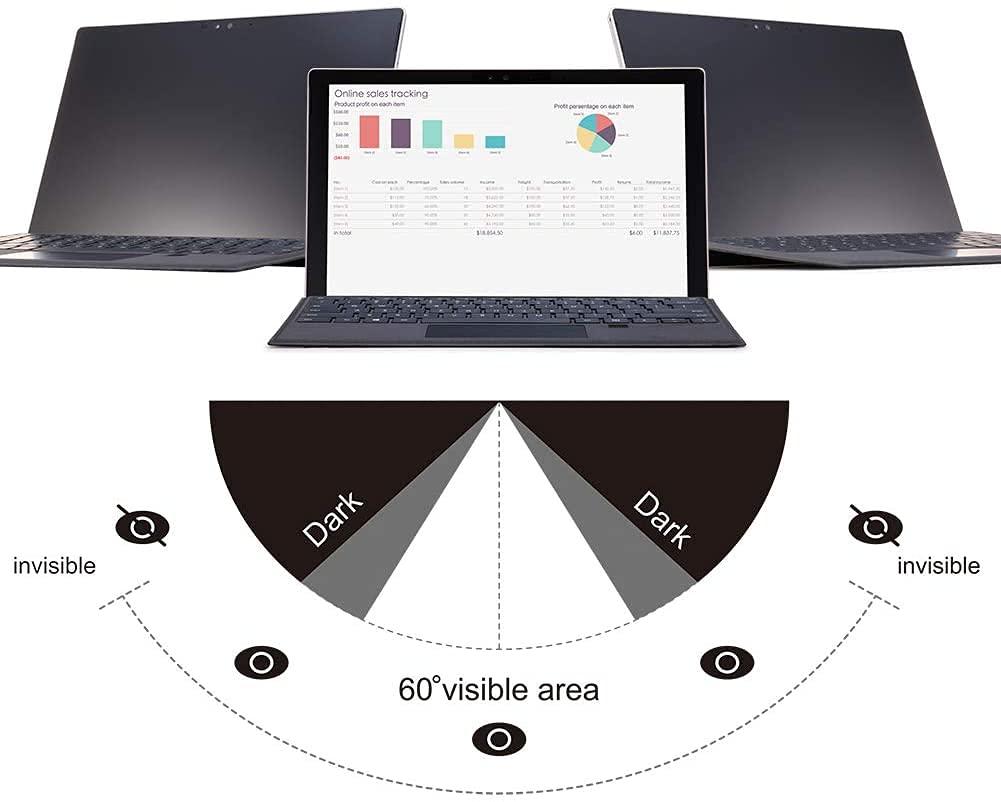 FILMEXT FILMEXT for Microsoft Surface GO 2th Generations Fully Removable Privacy Screen Protector Filter, Anti-Spy Filter, Anti-Glare Feature Makes (for Surface GO 2th Generations Privacy Screen Protector)
