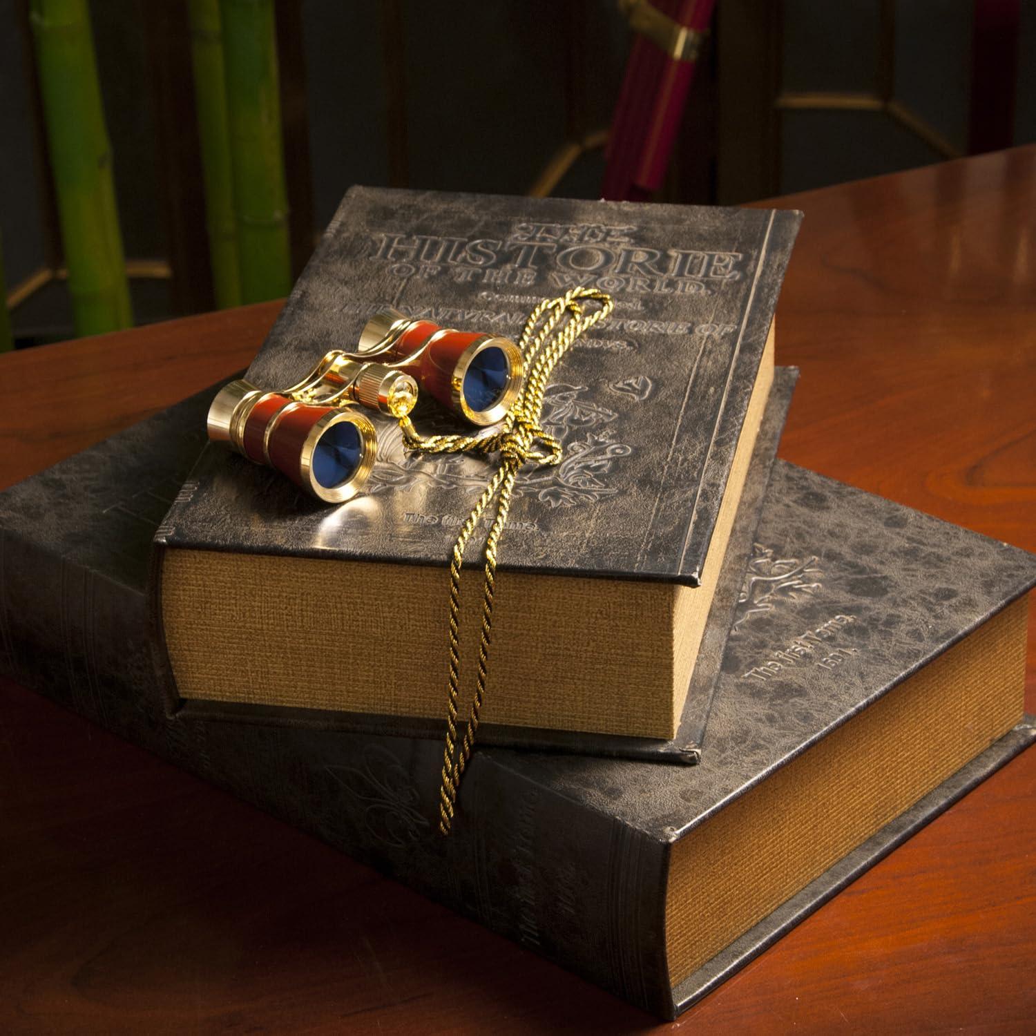 BARSKA Barska Large Antique Book Lock Box with Key Lock , 8.75\" x 2.75\" x 13\", black