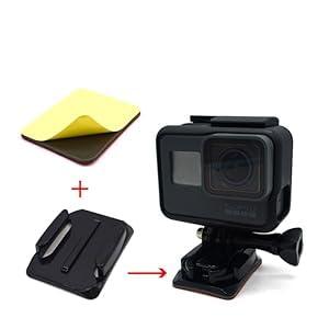 Aketek Aketek 4pcs Curved+4pcs Flat Adhesive Mounts Sticky for GoPro Hero Cameras