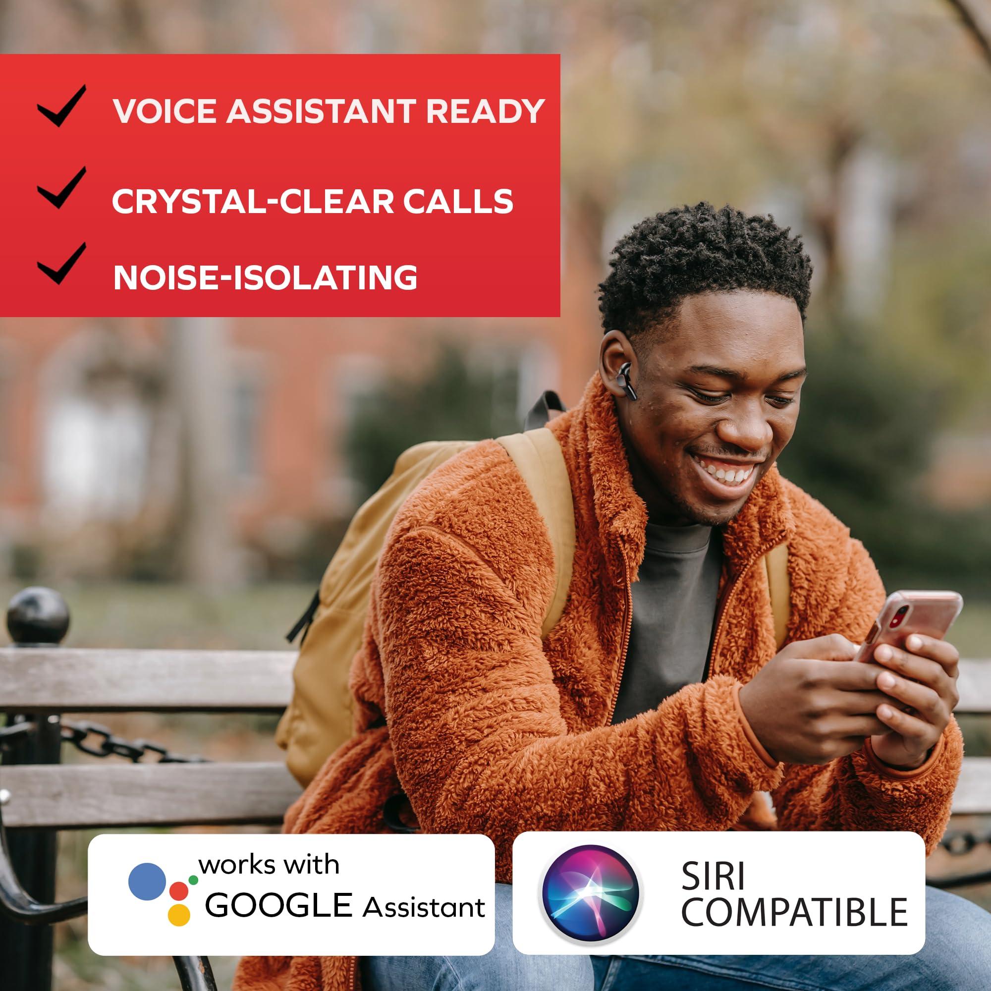 Coby Coby Sweat-Resistant True Wireless Earbuds | in-Ear Bluetooth Earphones | 12H Playtime | Voice Assistant Support | Noise-Isolating | Built-in Mic | Dedicated Audio Controls (Black)