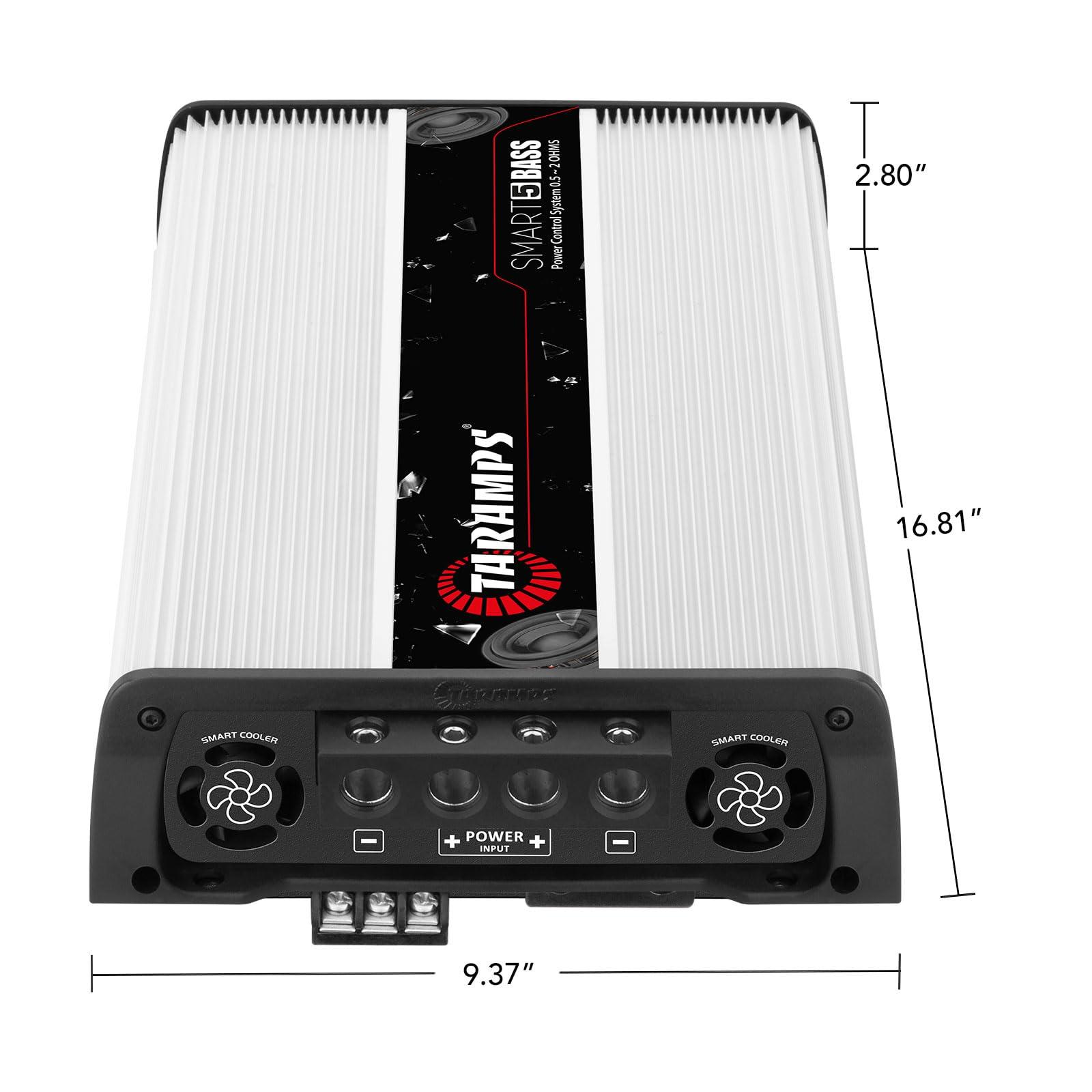 Taramp's Taramps Smart 5 Bass Amplifier 0.5 to 2 Ohms 5000 Watts RMS, Multi Impedance, 1 Channel, High Power Class D, Monoblock, Great for Subwoofers, Smart 5k