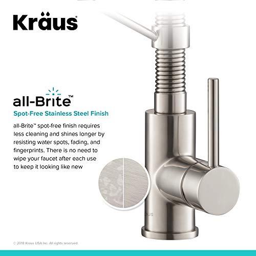 Kraus KRAUS Bolden Commercial Style 2-Function Single Handle Pull Down Kitchen Faucet in Spot-Free Stainless Steel, KPF-1610SFS