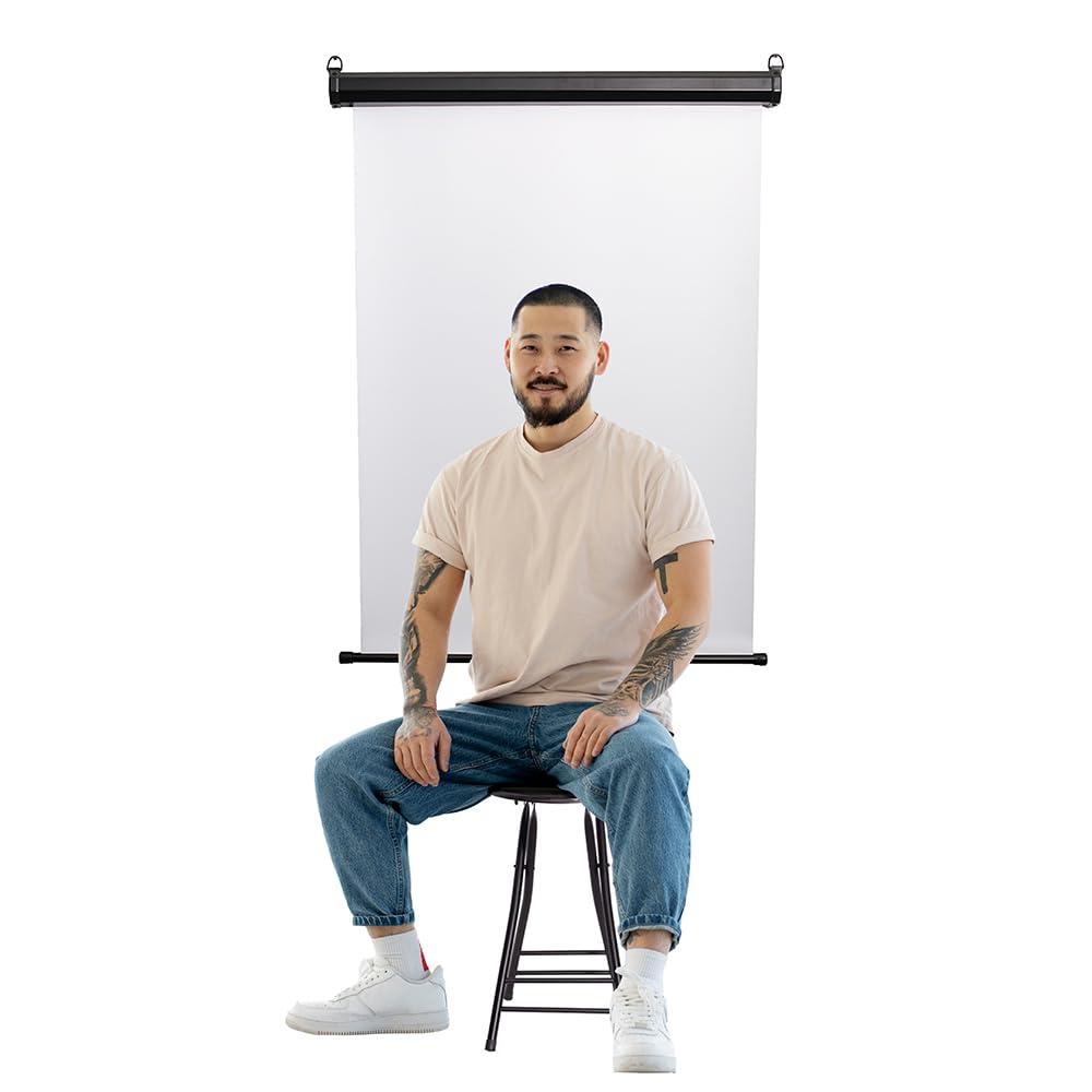 CFS Products CFS Products Retractable White Photo ID Backdrop for Passport Photos (Wall/Ceiling)