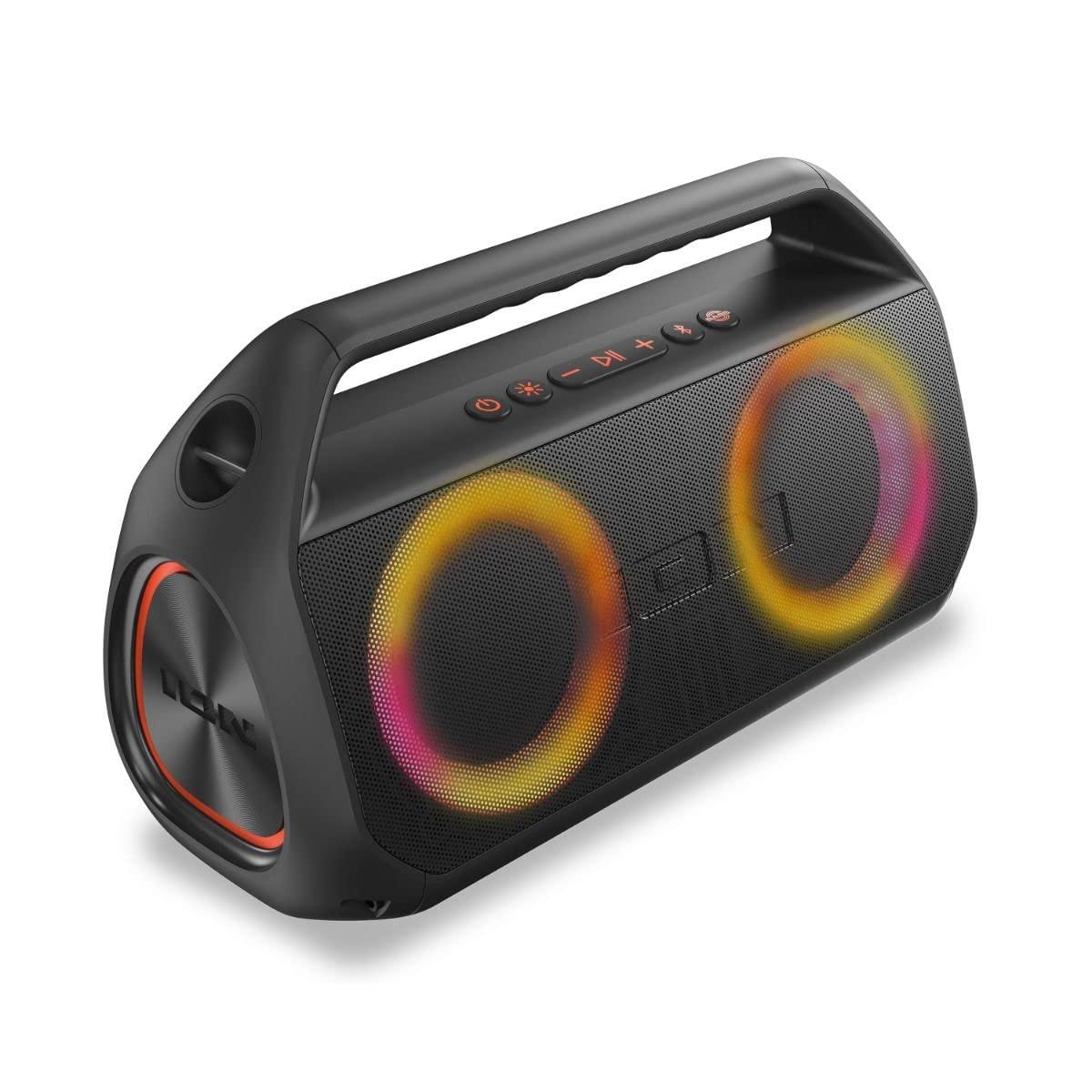 Ion ION Audio Uber Boom Ultra - Water-Resistant Bluetooth Stereo Boombox with Lights (Renewed)