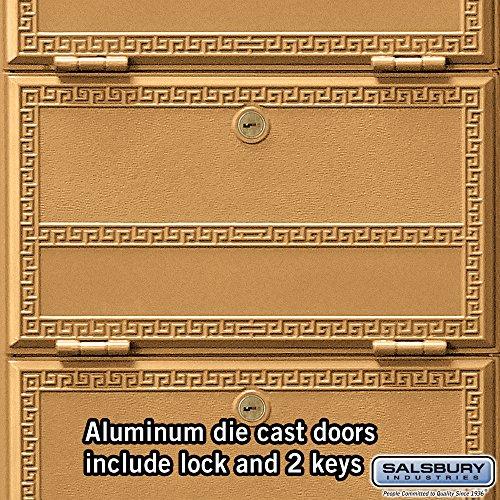 Salsbury Industries Salsbury Industries 2108RL Americana Mailbox, 8 Doors, Rear Loading, Aluminum