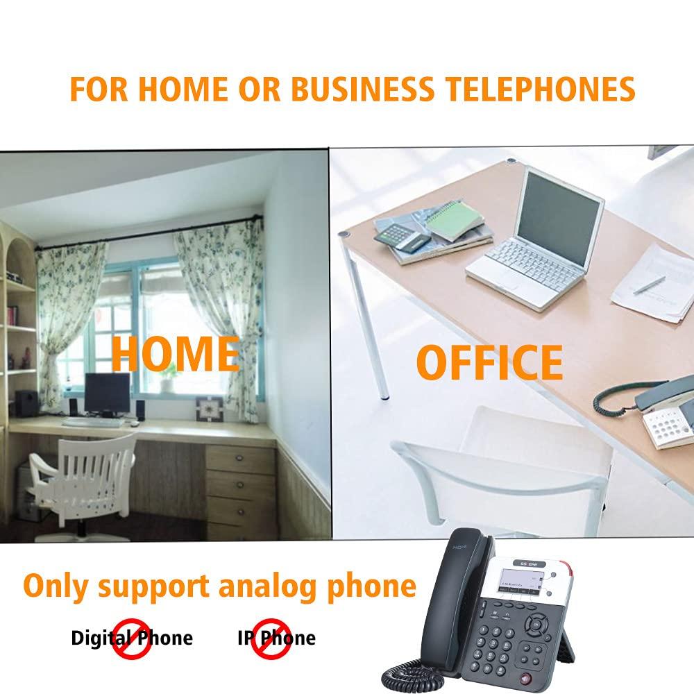 Acogedor Landline Phone Call Recorder for All Analog Phone Lines System, Automatic Telephone Recording Device, Support Recording, 32GB