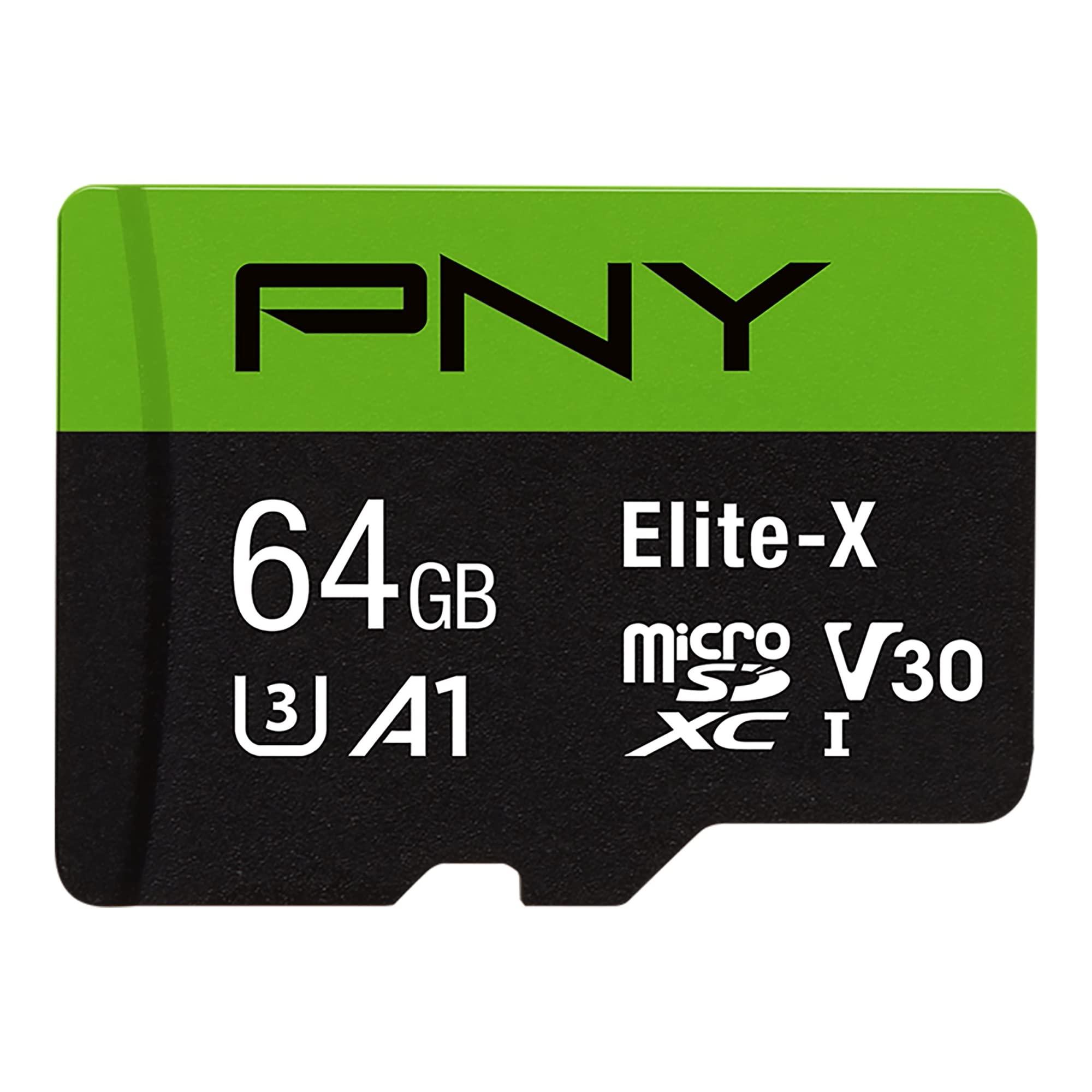 PNY PNY 64GB Elite-X Class 10 U3 V30 microSDXC Flash Memory Card