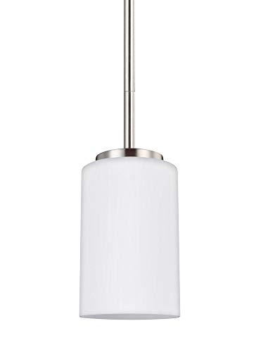 Sea Gull Lighting Sea Gull Lighting-Oslo-One Light Mini-Pendant in Contemporary Style-4 Inch wide by 5.75 Inch high-Brushed Nickel Finish-