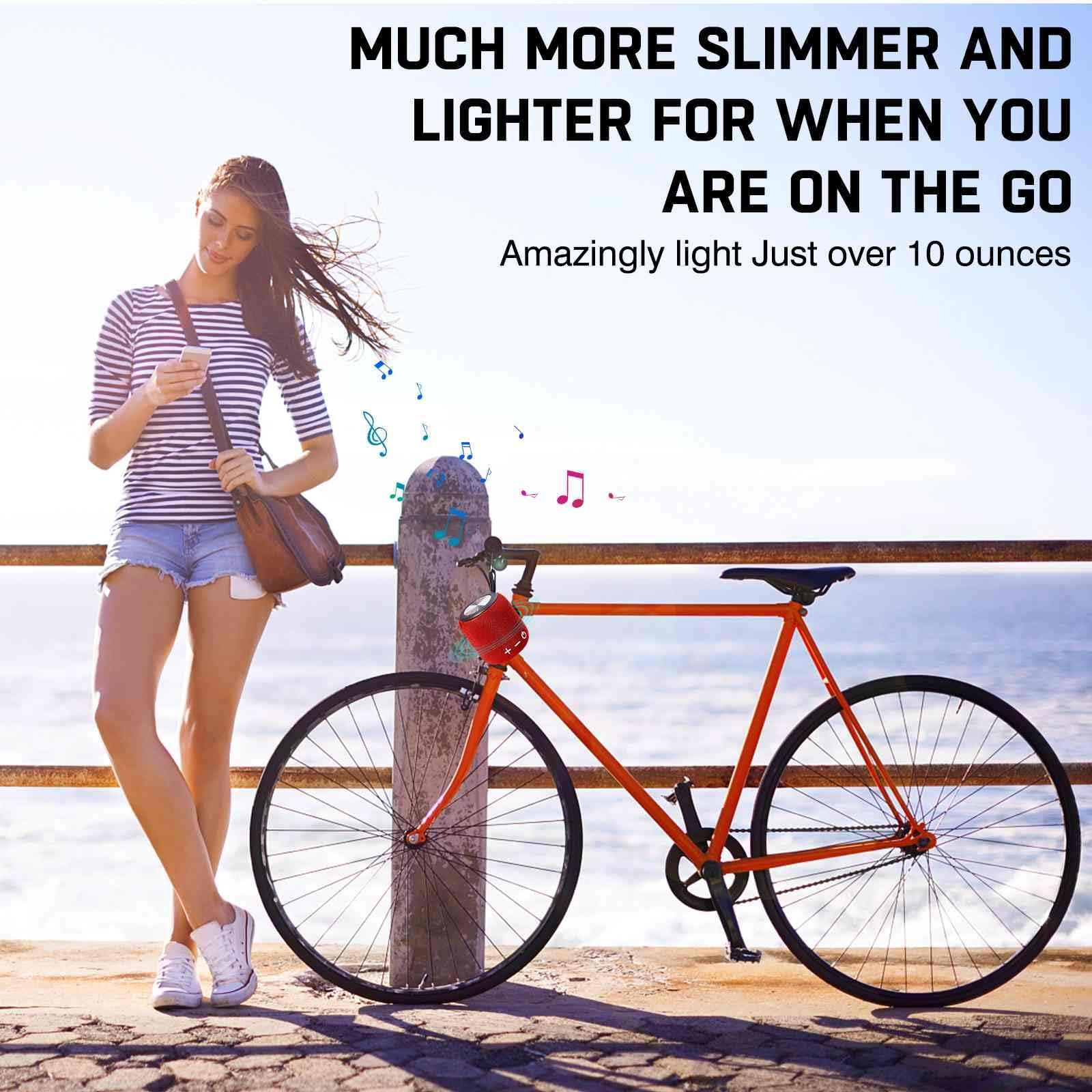 UrbanX Bluetooth Speaker: Powerful Stereo Sound, IPX7 Waterproof, True Wireless Stereo Pairing, Portable Design, Latest Bluetooth V5.2 - Perfect for Moto G Stylus 5G, Beach, Outdoor, Home, Parties- Red