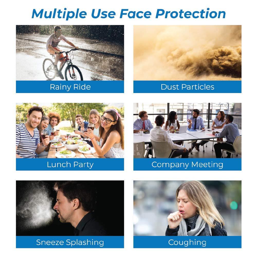 Pac-Dent Pac-Dent iVisor Plus Reusable Face Shield Kit, Full Face Protective Shield with Anti-Fog Coating and Cinch Cord, Adjustable to Comfortably Fit All Head Sizes, Satin Black