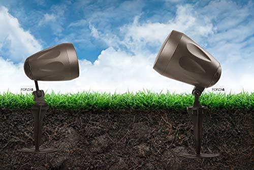 OSD Audio OSD Forza 6.5" Landscape In Ground/Mountable 80W Speaker, Commercial 70V Tap, Outdoor Weather Resistant, Bronze (Single)