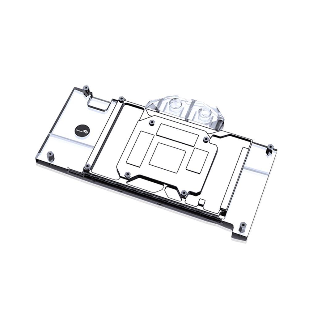 YXHGeeek GPU Waterblock -for Zotac RTX 4080 Super 16GB Trinity OC White Edition, PC GPU Water Liquid Cooling Block Cooler with Backplate (12V RGB Aura Effect LED Lights GPU Block with Backplate)