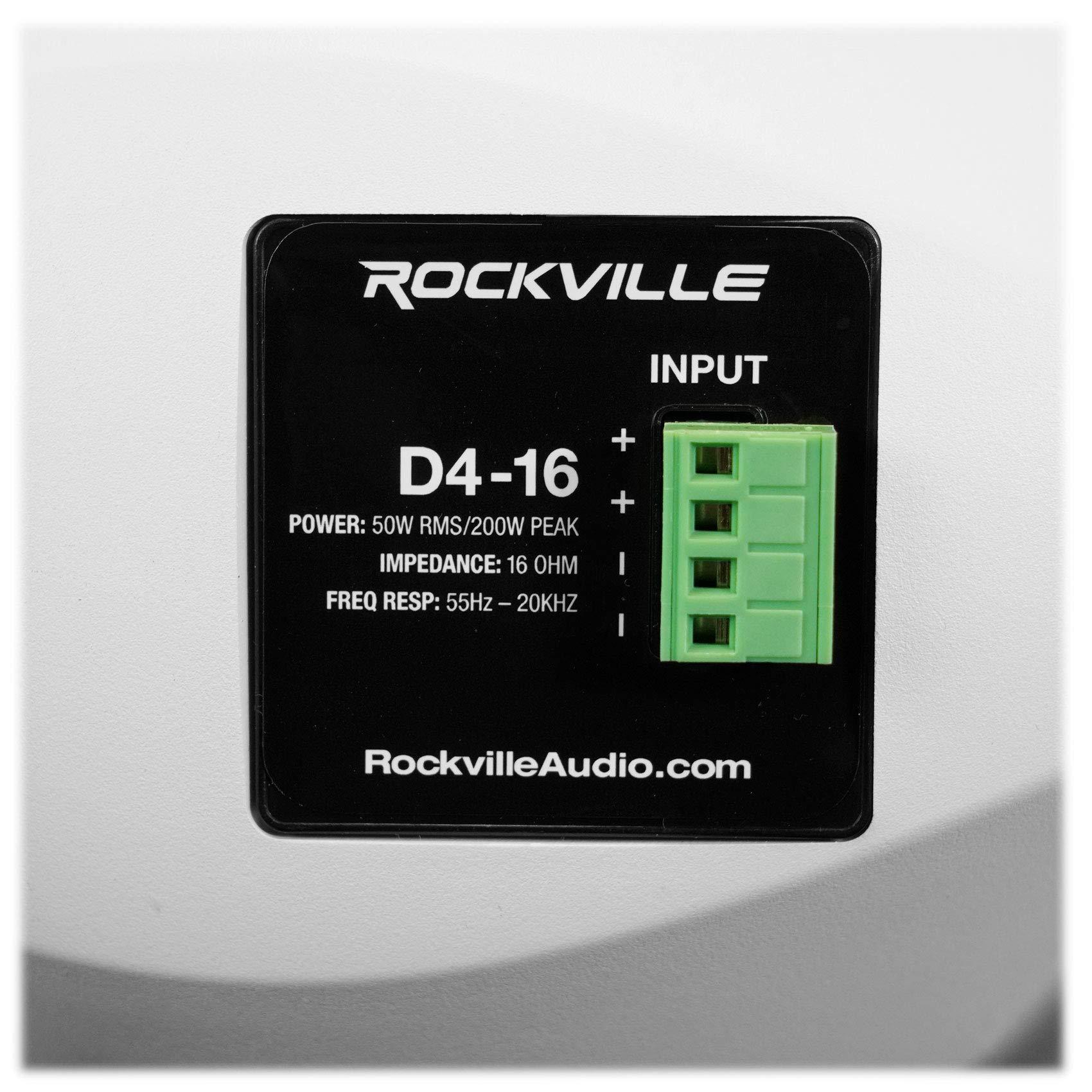 Rockville Rockville D4-16 White Dual 4" 16 Ohm Swivel Outdoor Home Patio Speaker
