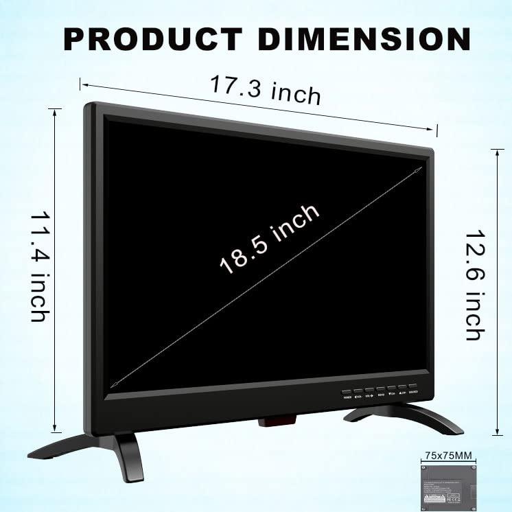 Feihe Feihe 19 Inch TV, LED Widescreen TV with Digital ATSC Tuners HDMI/VGA/RCA/USB, 19 Inch Flat Screen TV w/Built in Dual Speakers for Kitchen and RV Camper(2023 Model)
