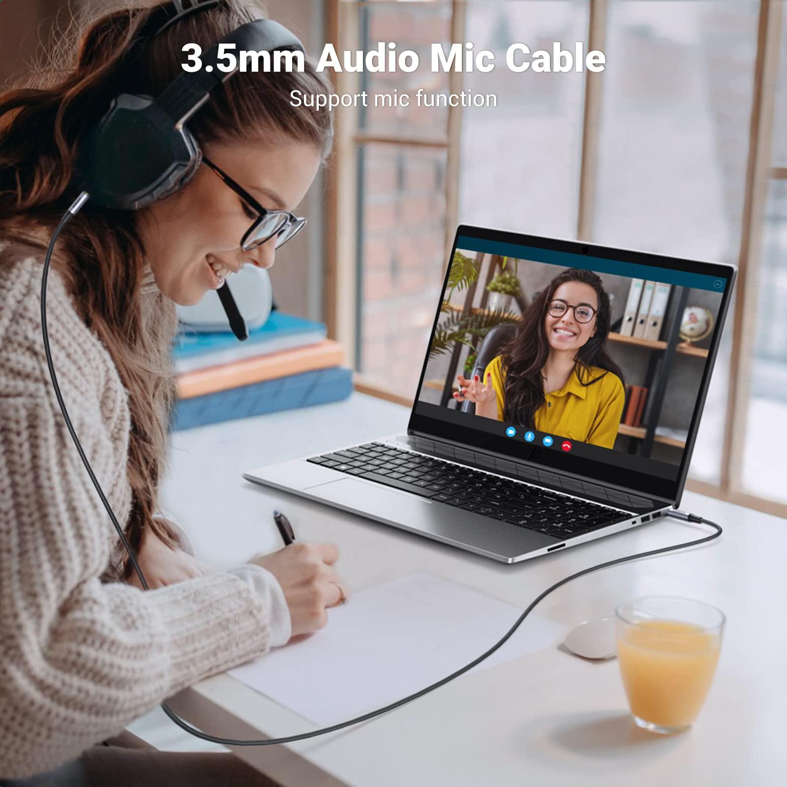 UGREEN UGREEN Headphone Adapter Lightning to 3.5mm Adapter Apple MFi Certified Bundle with 3.5mm Audio Cable Braided 4-Pole Hi-Fi Stereo 3FT